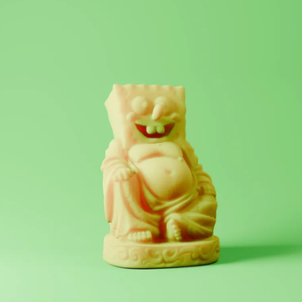 فیگور باب اسفنجی طرح بودا