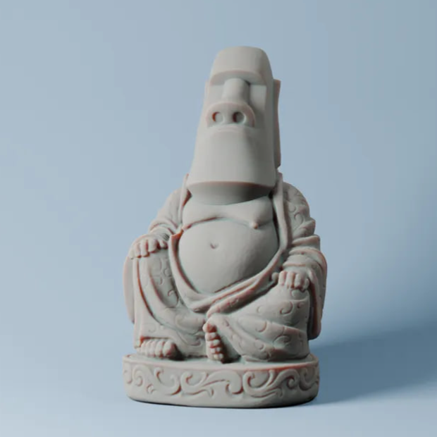 فیگور Moai طرح بودایی
