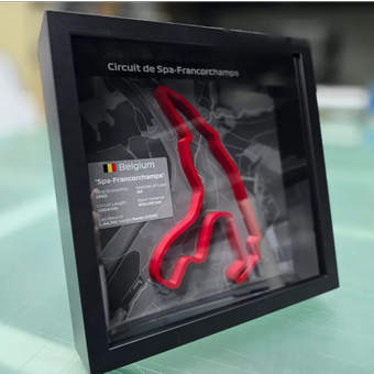 تابلو مسیر مسابقه Spa-Francorchamps بلژیک