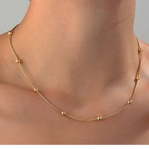 گردنبند ماری توپی طلایی