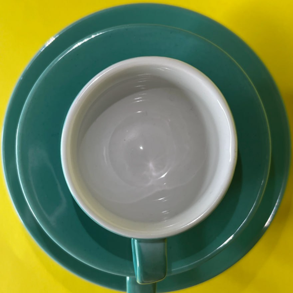 فنجان قهوه فیروزه ای