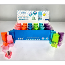 تراش و پاکن مدل مخزن دار  مثلثی بسته 24 عددی