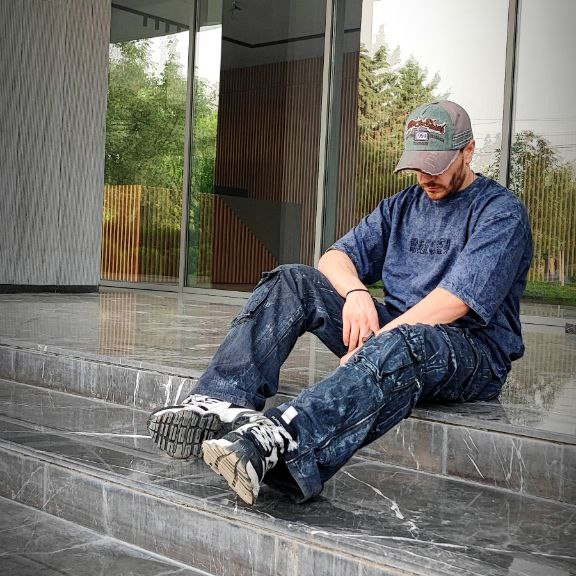 تیشرت سنگشور باکسی پارچه ماکان گرم بالا کد 86