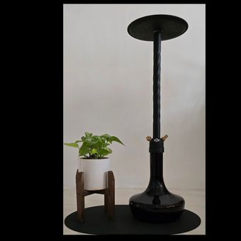 قلیان مسترپوک بلند طرح دار مارپیچ تمام مشکی