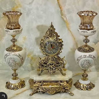 ساعت شمعدان سرامیکی