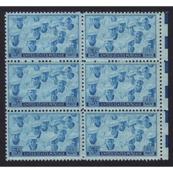 تمبر آمریکا بلوک گوشه ورق 1945