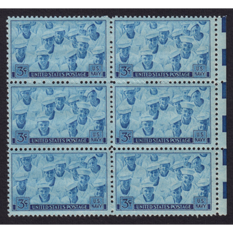 تمبر آمریکا بلوک گوشه ورق 1945