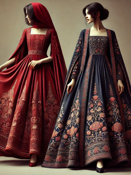 پیراهن بلند سبک چنارین