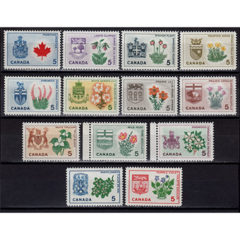 تمبر کانادا سری کامل نشان های استانی 1964