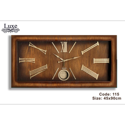 ساعت دیواری چوبی مدل لوکس 115