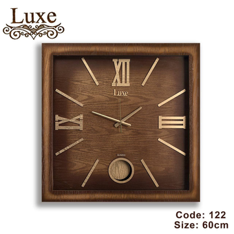 ساعت دیواری چوبی مدل لوکس 122