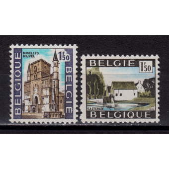 تمبر بلژیک ساختمان ها سری کامل 1970