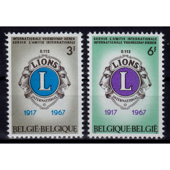 تمبر بلژیک باشگاه بین المللی شیرها International Lions club 1967