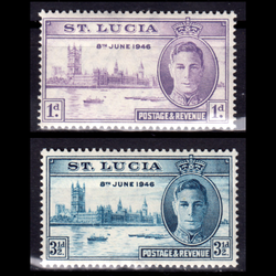 تمبر پیروزی در جنگ جورج ششم 1946 St. Lucia
