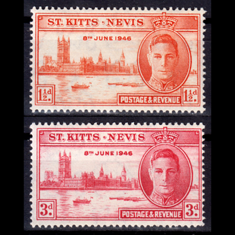 تمبر پیروزی در جنگ جورج ششم 1946 St. Kitts Nevis