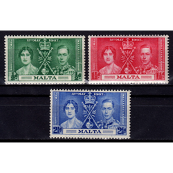 تمبر تاج گذاری جورج پنجم و ملکه الیزابت 1937 malta