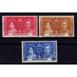 تمبر تاج گذاری جورج پنجم و ملکه الیزابت 1937 Montserrat