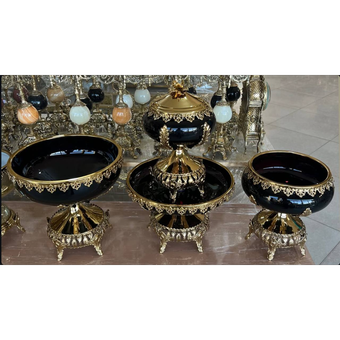 ست 4 تکه تمام برنز رو میزی پذیرایی