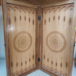 تخته نرد چوب راش همراه شطرنج بدون مهره