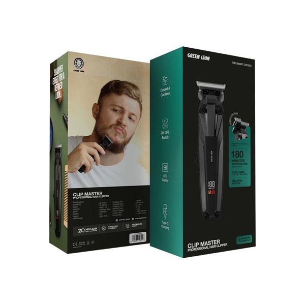 ماشین اصلاح گرین لاین مدل GNCLIPP3WBK با برش مستقیم و استیل ضد زنگ