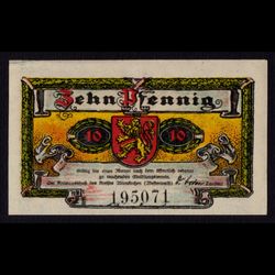 اسکناس 10 پفنیگ نوت گلد آلمان Notgeld 1921