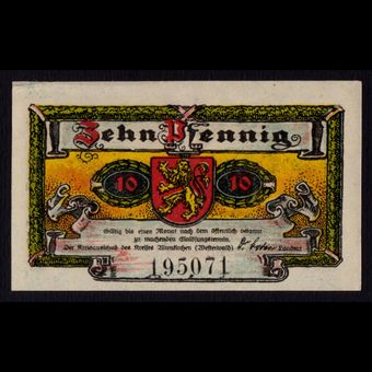 اسکناس 10 پفنیگ نوت گلد آلمان Notgeld 1921