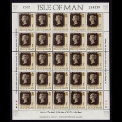 مینی شیت تمبر پنی سیاه آیل آف من 1990 ISLE OF MAN