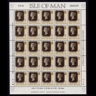 مینی شیت تمبر پنی سیاه آیل آف من 1990 ISLE OF MAN