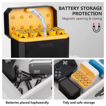 پک باتری شارژی 8 عددی — 4 عدد قلمی AA + 4 عدد نیم قلمی AAA با کیس شارژ و شارژ تکی USB