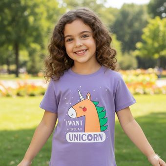 تیشرت اسب تکشاخ رنگ بنفش