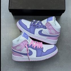 کفش کتونی زنانه ایر جردن 1 lilac pink