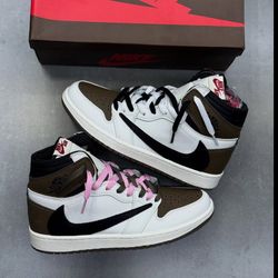 کفش کتونی مردانه نایک ایر جردن 1 Air Jordan 1 Travis Scott Mocha