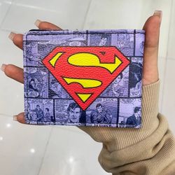 کیف پول طرح چرم مدل سوپرمن