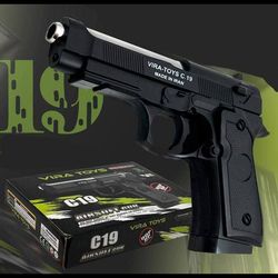 اسباب بازی تفنگ کلت فلزی C19 ساچمه نرم