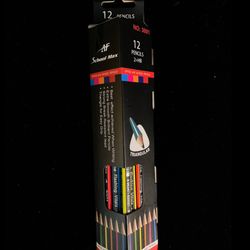 مداد پاک‌کن‌دار 3 گوش اسکول مکس12عددی