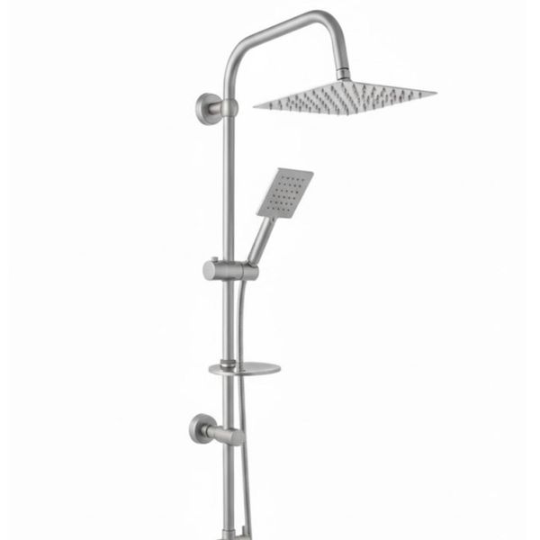 ست 13 تکه مدل لاله کروم + دوش دوکاره استیل (5 سال گارانتی شیرآلات + ارسال رایگان)