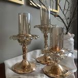 ست شمعدان گل حباب دار