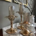 ست شمعدان گل حباب دار