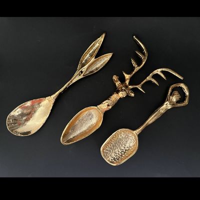 قاشق آجیل فلزی طرح دار