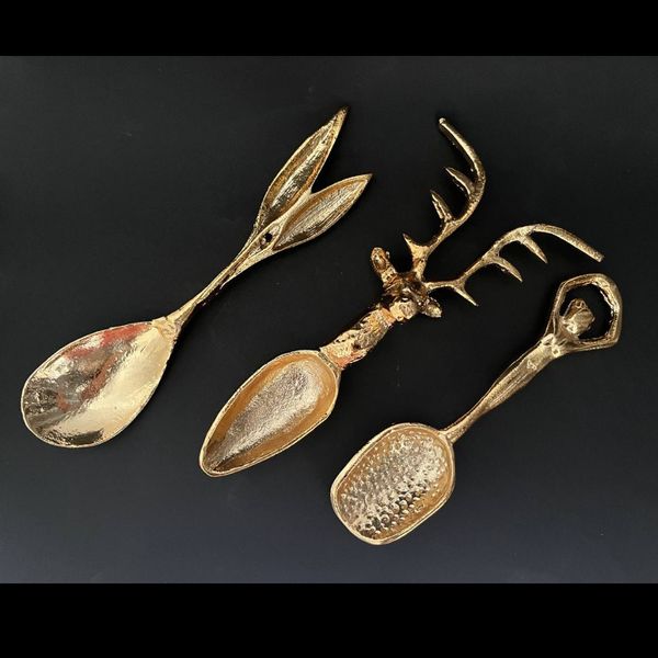 قاشق آجیل فلزی طرح دار