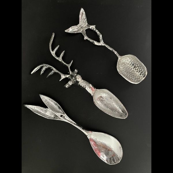 قاشق آجیل فلزی طرح دار