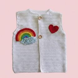 بافتنی جلیقه دخترانه