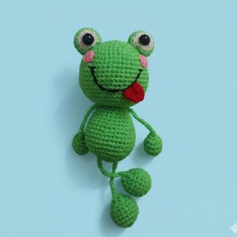 بافتنی سرکلیدی قورباغه پا شل