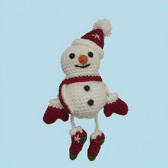 بافتنی سرکلیدی آدم برفی