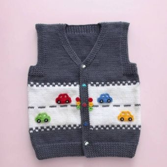 بافتنی جلیقه بچه گانه