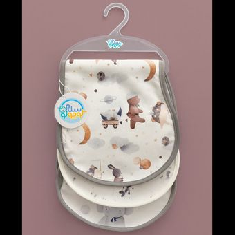 آروغ‌گیر 3 عددی پشت مشمعی 3 عددی کرم طوسی