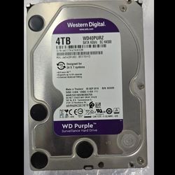 کارکرده-هارددیسک اینترنال وسترن دیجیتال مدل Purple WD40PURZ ظرفیت 4 ترابایت