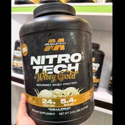 پودر پروتئین وی گلد نیتروتک ماسل‌تک (MuscleTech Nitro-Tech Whey Gold) – 2.27 کیلوگرم