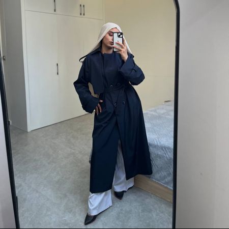 بارونی بلند سرمه ای