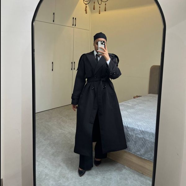 بارانی بلند سانتانا مشکی